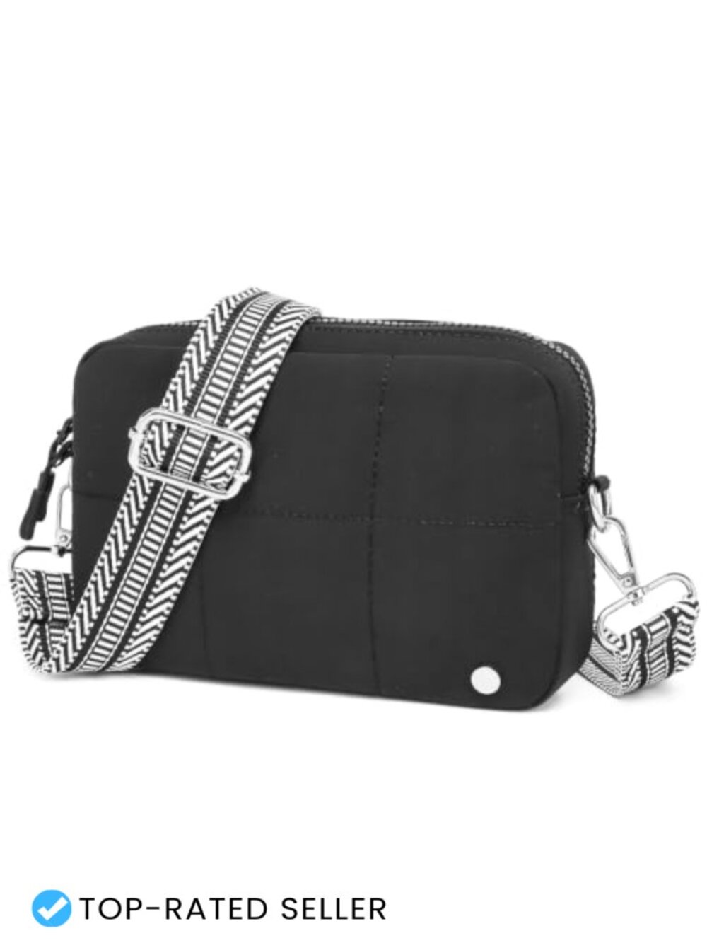 Quilted Nylon Crossbody Bag Small Lightweight Puffer Shoulder Purse